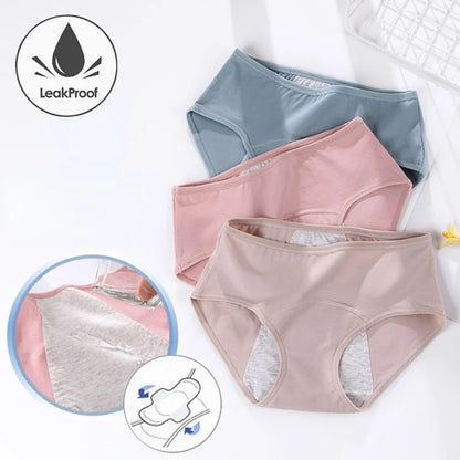 Absorable women's pure cotton menstrual briefs lingerie