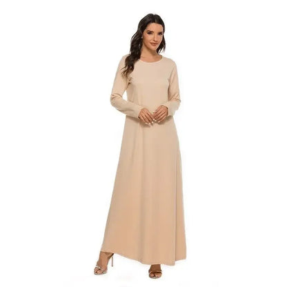 Women's Muslim Prayer Dress  Casual Loose Middle East Kaftan Arab Islamic Robe