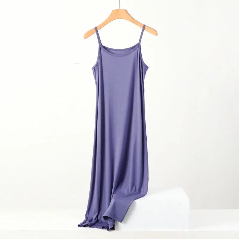 Versatile slim long inner nightgown suspender