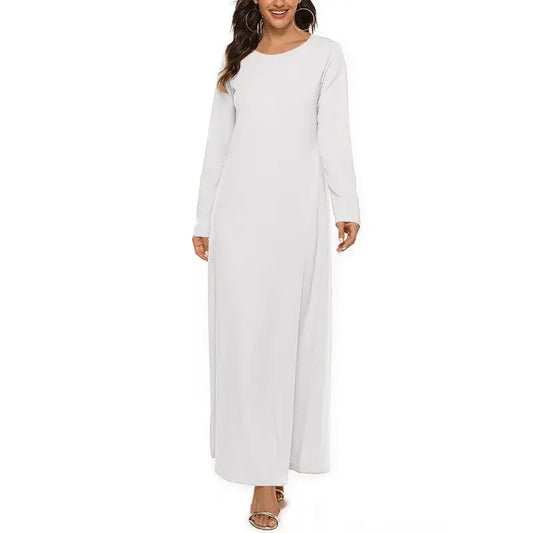 Women's Muslim Prayer Dress  Casual Loose Middle East Kaftan Arab Islamic Robe